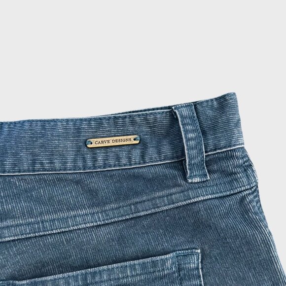 Carve Designs Oahu Corduroy Shorts Blue Women's Size 6 Mid-Rise Raw-Hem - Picture 8 of 11
